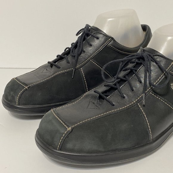 Finn Comfort Other - Finn Comfort Men's Black Leather Lace Up Loafer Shoes Exposed Stitching US 7.5